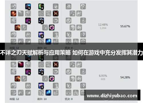 不详之刃天赋解析与应用策略 如何在游戏中充分发挥其潜力